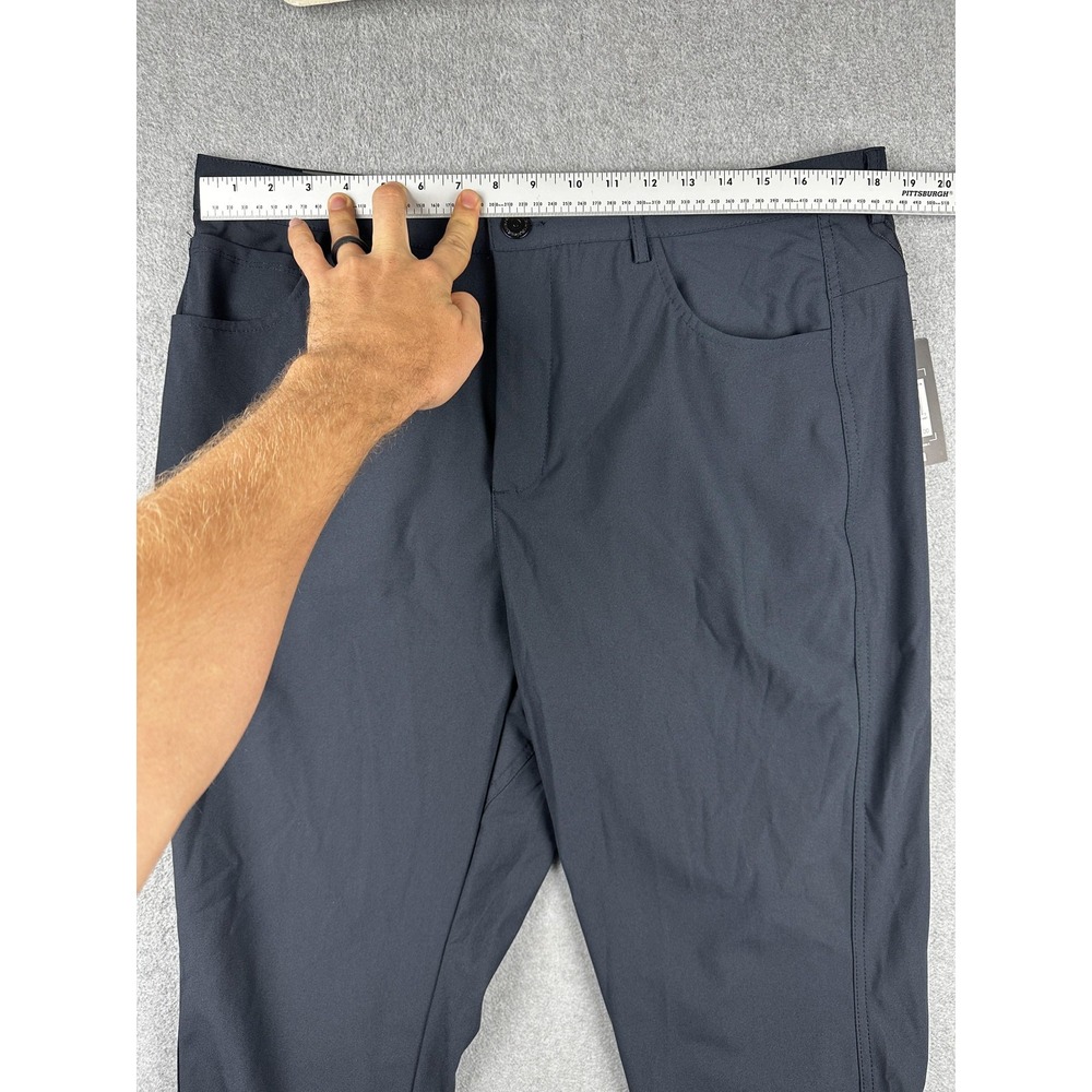 Quiksilver Pants Mens 36x30 Black Stretch Tech Woven Slim Fit Golf Performance - Picture 5 of 11